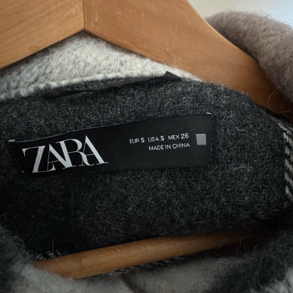 Zara Fringe Back Detail Shirt Jacket - Picture 4 of 7